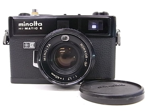 e11604　Minolta HI・MATIC E/ROKKOR-QF 1:1.7 f=40mm ミノルタ カメラ ジャンク品 ブラックボディ