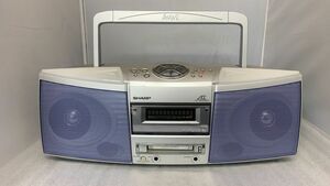 ３F1051→通電のみ！　sharpシャープ CD MD カセットプレーヤー SD-FX100 オーディオ 中古　現状品
