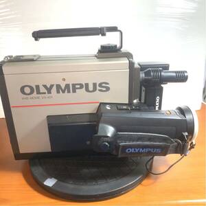 Box No.10010 OLYMPUS VX-401-D オリンパス VHSムービー ビデオカメラ 希少 時代 昭和レトロ アンティーク 当時物 中古 ジャンク