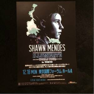 コンサートチラシ★Shawn Mendes ILLUMINATE WORLD TOUR in Tokyo