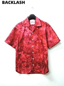 S【ISAMU KATAYAMA BACKLASH S/S SHIRT NO. 1823-01 イサムカタヤマ バックラッシュ 半袖シャツ RED 赤 レッド タイダイシャツ】