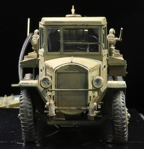 1/35 WW.II ドイツ軍 車種不明 タンクローリートラック（長さ×190ｍｍ幅×105ｍｍ高さ×130ｍｍプラケース付き 制作完成品