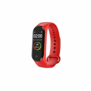 【1円】最新型 新品 スマートウォッチ M4 赤 Bluetooth キャンプ アウトドア 防水 腕時計 デジタル ラバー ベルト