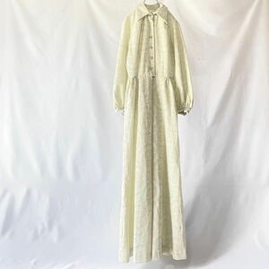 70s vintage California girl lace maxi onepiece 総レース　マキシワンピース　ヴィンテージ　古着　ドレス　70年代　USA製