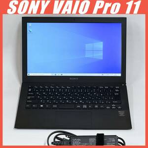 VAIO Pro 11 SVP1121A2J Full HD 11型ノート 128GB SSD & 無線LAN & BT & Windows 10 Home正規インストール済