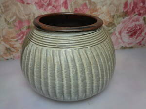◆「即決」小石原焼・花瓶・飾り壺・在銘・サイズ直径22.5センチ高さ15センチ◆22