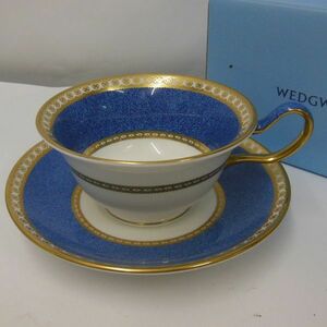 WEDGWOOD ULANDER POWDER BLUE 1客　ティーカップ&ソーサー　ユーランダー　パウダーブルー ウェッジウッドお安くどうぞ