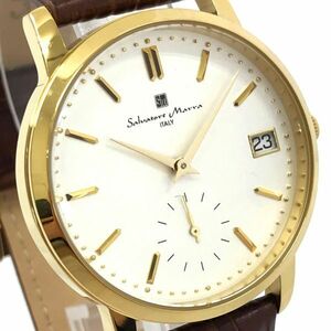 新品 Salvatore Marra サルバトーレマーラ 腕時計 SM22106-GDWH クオーツ アナログ ラウンド ゴールド ホワイト コレクション 箱付き
