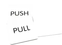 naissantドア 案内 PUSH ＆ PULL セット サインプレート