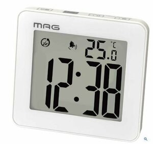 最落１円　ノア アウトレット　デジタル防塵防滴時計　タイマー付き　TM-603 WH-Z　電池別売 お風呂やキッチン最適