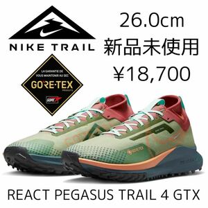 GORE-TEX 26.0cm 新品 NIKE REACT PEGASUS TRAIL 4 GTX リアクト ペガサス トレイル ゴアテックス トレランシューズ トレイルランニング