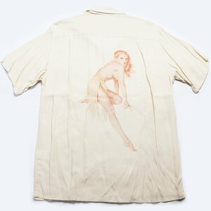 The REAL McCOYS (リアルマッコイズ) Vargas Girl Hawaiian Shirt / ヴァーガスガール アロハシャツ MV16006 未使用品 ミルク size 17(XL)