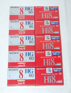 未使用品 SONY SONY videoHi8 P6-30HMP2 5本 P6-60HG 3本 P6-90HG 2本 10本セット