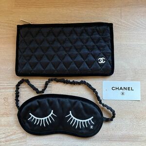 シャネル アイマスク　ブラック　黒　ポーチ付き　CHANEL