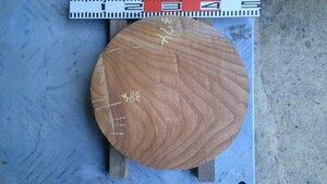 17-64　老木欅（ケヤキ）の乾燥丸材（尺２寸）・・丸盆・菓子器・鉢・皿・椀・ロクロ・挽きもの