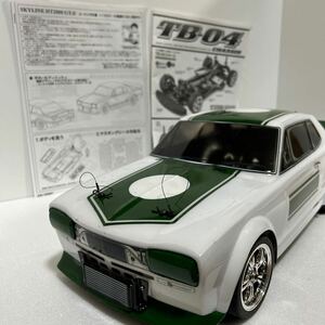 タミヤ　1/10電動RC4WDレーシングカーTB-04シャーシ　skyline スカイラインHT2000GT-R レーシング仕様　メカ付き、取説付き