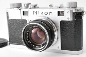 【美品】Nikon S Rangefinder Camera Nikkor H.C 5cm f/2 Lens ニコン レンジファインダー フィルムカメラ レンズセット #220