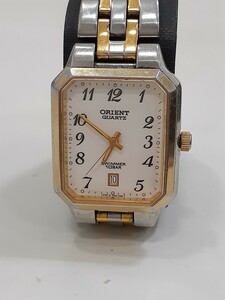 ORIENT オリエント スイマー 白文字盤 デイト クォーツ メンズ腕時計 UNAS-B0 未稼働