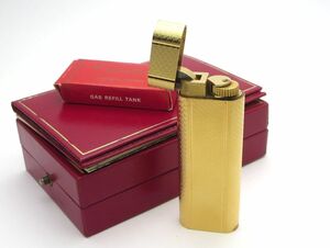 1000円スタート ガスライター Cartier カルティエ オーバル 楕円形 ゴールド ローラー 着火未確認 喫煙グッズ 喫煙具 付属品付 WHO D60019