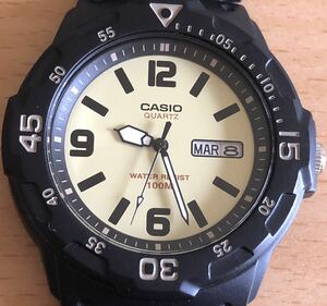 301-0108 CASIO カシオ メンズ腕時計　ラバーベルト　クオーツ　黒　ブラック　MRW-200H 電池切れ　動作未確認