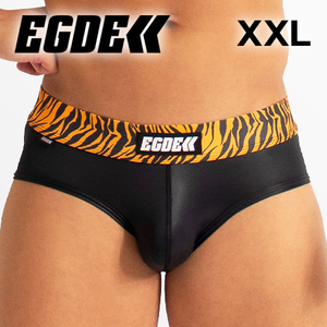 【超光沢！色生地！】EGDE 虎柄 ビキニ ブリーフ XXL/GMW goodmenwear GX3 PPG プロパガンダ BVD TOOT