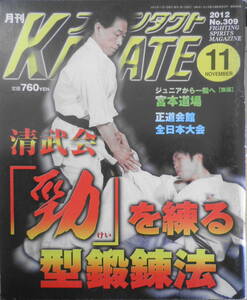 月刊フルコンタクトKARATE　2012年11月号No.309　特集/清武会「勁」を練る型鍛錬法　福昌堂　a