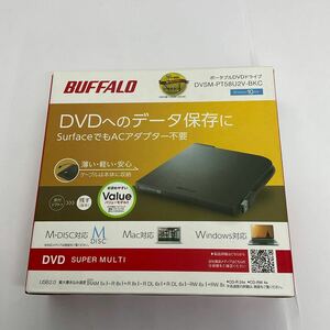 ◎(D082) BUFFALO ポータブルDVDドライブ DVSM-PT58U2V-Cシリーズ DVSM-PT58U2V-BKC