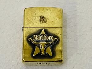 サ6726M★ZIPPO　ジッポーライター　マルボロ　ロングホーン　Marlboro　立体メタル　1993年製★