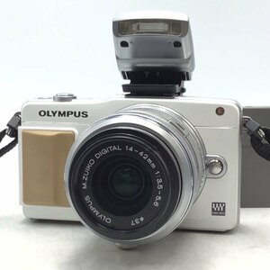 カメラ Olympus E-PM2 / M.Zuiko DIGITAL 14-42mm f3.5-5.6 ミラーレス一眼レフ セット品 現状品 [1677HJ]