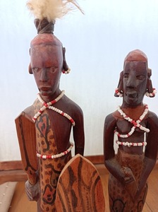 アフリカ　木彫り人形　長期保管　