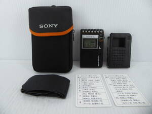 ★☆SONY 山ラジオ ワイドFM対応 イヤホン内蔵FM/AMポケットラジオ ICF-R354M 動作品 オマケ新品電池付き☆★