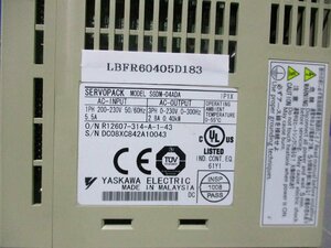 中古 YASKAWA SERVO PACK SGDM-04ADA ACサーボパック (LBFR60405D183)