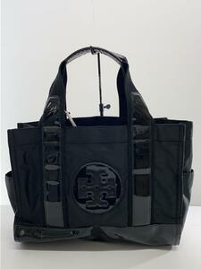 TORY BURCH◆トートバッグ/-/BLK/無地