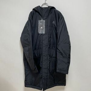 新品 adidas アディダス アウトドア ロングコート ベンチコート LIGHT INSULATION COAT 黒 メンズ サイズ2XO 未使用タグ付き