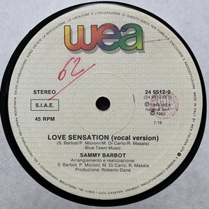 ◆ Sammy Barbot - Love Sensation ◆12inch スペイン盤 DISCOヒット!!