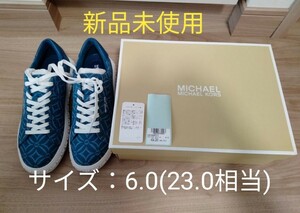 新品未使用　マイケルコース　MICHAEL KORS　GROVE レースアップ スニーカーTHE MICHAEL　ホワイトデープレゼントにショッパー付