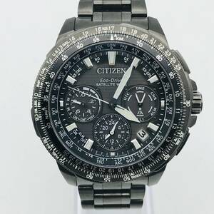 CITIZEN シチズン 腕時計 エコドライブ F900-S104611 ブラック 稼働品 プロマスター サテライトウェーブ チタン ソーラー電波