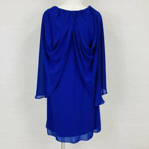 【451】apres jour アプレジュール ドレス ワンピース ブルー ロング フリル Mサイズ 上品 鮮やか 