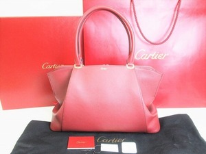 【未使用保管品】 カルティエ Cartier C ドゥ カルティエ MM トリヨンレザー ゴールドフィニッシュ ハンドバッグ トートバッグ