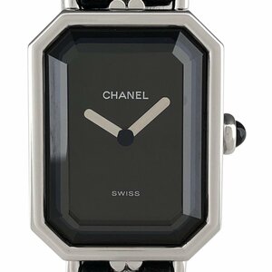 シャネル CHANEL プルミエール Mサイズ H0451 腕時計 SS レザー クォーツ ブラック レディース 【中古】