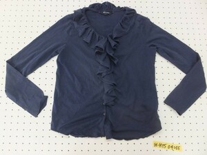 〈送料無料〉RALPH LAUREN ラルフローレン キッズ フリル 前開き カーディガン カットソー L(12-14) 紺