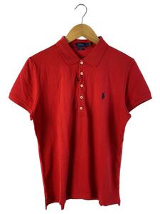 POLO RALPH LAUREN◆ポロシャツ/XL/コットン/RED/無地