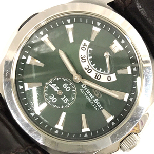 オリエントスター 自動巻 オートマチック 腕時計 メンズ グリーン文字盤 稼働品 ファッション小物 裏スケルトン