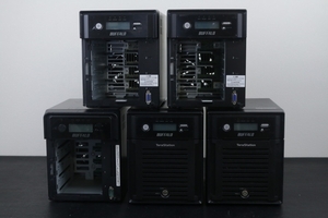 【バッファロー】NAS５点セット（WS-QV4.0TL/R5）（TS3400D）（TS-XE2.0TL/R5）　現状ジャンク扱い