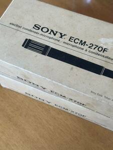 動作品・二本セット SONY ECM-270F コンデンサーマイク 付属品あり 日本製 ビンテージ