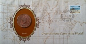 ☆未開封 1960年 ジャージー島 1/12シリング貨 フランクリンミント「世界の偉大な歴史的コイン」シリーズ☆