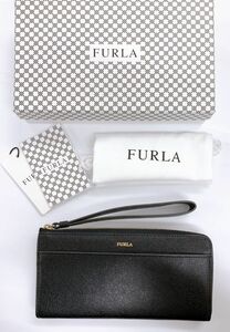 FURLA フルラ 札入れ L字ファスナー 長財布 ブラック マルチケース 美品