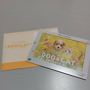 住友生命★DOG&CAT★かわいい子いぬ・子ねこ★卓上カレンダー★2024年★令和6年★縦13.5cm×横18.5cm★非売品★未使用品