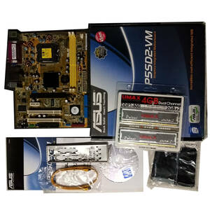 【新古品】ASUS P5SD2-VM LGA775 + UMAXメモリ4GBセット