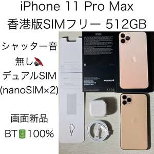 Apple iPhone 11 Pro Max 512GB 海外版 SIMフリー 香港版 シャッター音なし 物理 デュアル SIM 中古 本体